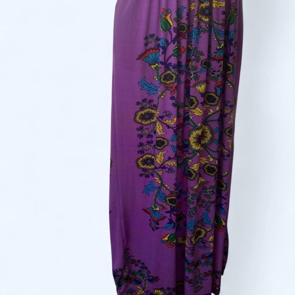 Floral Purple Sunflower Maxi Dress India Boutique approx M - Picture 2 of 4